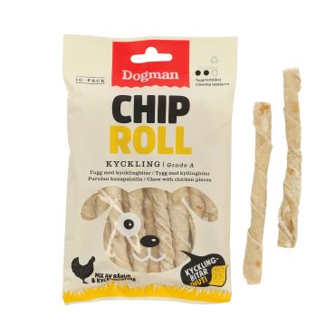 Dogman Chicken Chip roll kana 10p Valkoinen S 12,5cm