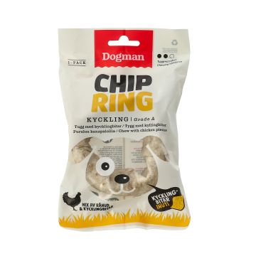 Dogman Chicken Chip ring Valkoinen M 10cm